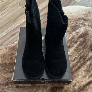 BearPaw Black Winter Rain Boots Mid-Calf
